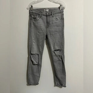Agolde Grey Ripped  Skinny Jeans